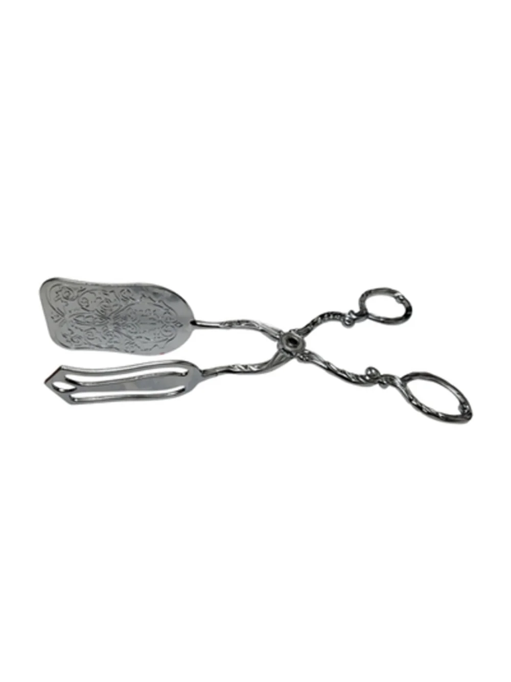 Vintage Ornate Silver Plated Serving Tongs Scissor Sugar Tongs Decorative Fancy